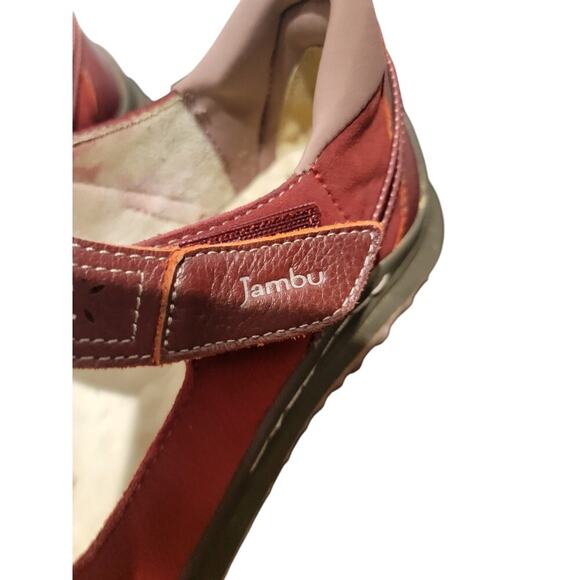 JBU by Jambu MaryJane Flats Sz 8.5 Red Slip On Memory Foam Adjustable Outdoor - Picture 6 of 10